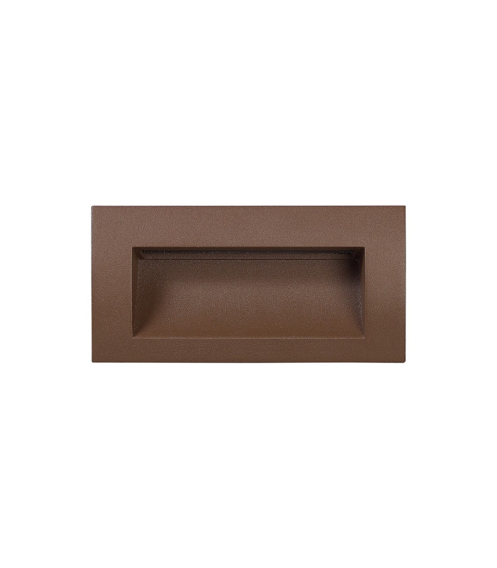 Ridgewood Recessed Rectangular Wall Lamp 1 x 3W LED 3000K 100lm IP65 Dark Brown -11