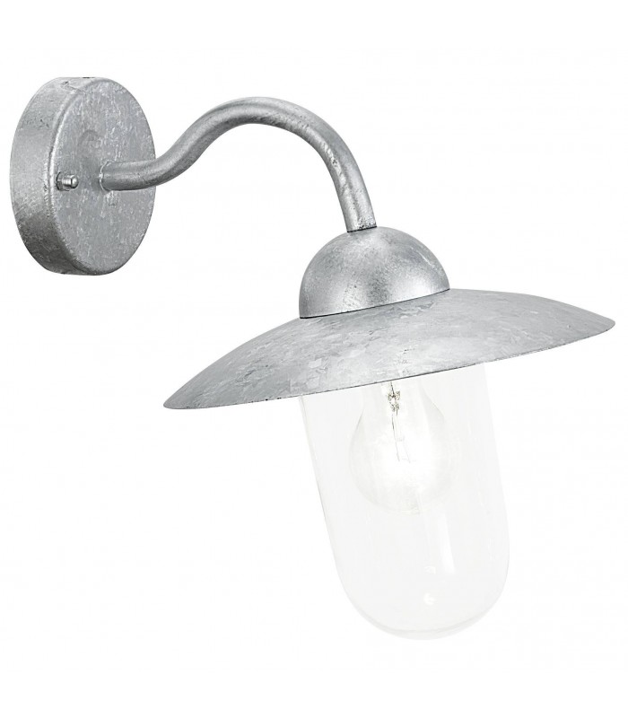 1 Light Outdoor Wall Downlight Zinc-Plated, E27 - 1