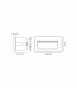 Ridgewood Recessed Rectangular Wall Lamp 1 x 3W LED 3000K 100lm IP65 Dark Grey -2