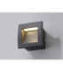 Ridgewood Recessed Square Wall Lamp 1 x 3W LED 3000K 100lm IP65 Dark Grey -3