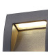 Ridgewood Recessed Square Wall Lamp 1 x 3W LED 3000K 100lm IP65 Dark Grey -6