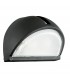1 Light Outdoor Flush Wall Light Black IP23, E27 - 1