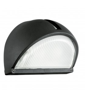 1 Light Outdoor Flush Wall Light Black IP23, E27 - 1