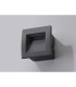 Ridgewood Recessed Square Wall Lamp 1 x 3W LED 3000K 100lm IP65 Dark Grey -12