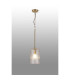 Forest 18cm Gold Pendant/Semi Flush/Semi Flush 1 x E27 Cylinder Ribbed Glass (A)-3