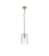 Forest 18cm Gold Pendant/Semi Flush/Semi Flush 1 x E27 Cylinder Ribbed Glass (A)-4