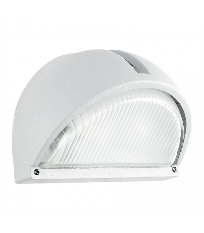 1 Light Outdoor Flush Wall Light White IP44, E27 - 1