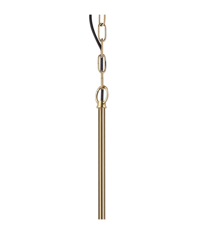Forest 18cm Gold Pendant/Semi Flush/Semi Flush 1 x E27 Cylinder Ribbed Glass (A)-8