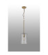 Forest 18cm Gold Pendant/Semi Flush/Semi Flush 1 x E27 Cylinder Ribbed Glass (A)-10