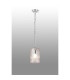 Forest 18cm Polished Chrome Pendant/Semi Flush/Semi Flush 1 x E27 Cylinder Ribbed Glass (A)-3