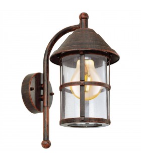 1 Light Outdoor Wall Lantern Antique Brown IP23, E27 - 1
