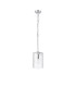 Forest 18cm Polished Chrome Pendant/Semi Flush/Semi Flush 1 x E27 Cylinder Ribbed Glass (A)-4