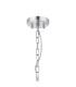 Forest 18cm Polished Chrome Pendant/Semi Flush/Semi Flush 1 x E27 Cylinder Ribbed Glass (A)-7