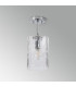 Forest 18cm Polished Chrome Pendant/Semi Flush/Semi Flush 1 x E27 Cylinder Ribbed Glass (A)-12