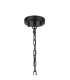 Forest 18cm Satin Black Pendant/Semi Flush/Semi Flush 1 x E27 Cylinder Ribbed Glass (A)-7