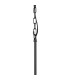 Forest 18cm Satin Black Pendant/Semi Flush/Semi Flush 1 x E27 Cylinder Ribbed Glass (A)-8