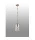 Forest 18cm Satin Nickel Pendant/Semi Flush/Semi Flush 1 x E27 Cylinder Ribbed Glass (A)-10
