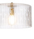 Forest 38cm Gold Pendant/Semi Flush/Semi Flush 1 x E27 Drum Ribbed Glass (B)-6