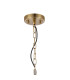 Forest 38cm Gold Pendant/Semi Flush/Semi Flush 1 x E27 Drum Ribbed Glass (B)-7