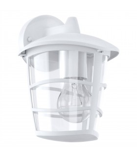1 Light Outdoor Wall Lantern White IP44, E27 - 1