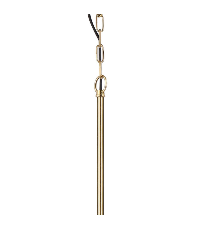 Forest 38cm Gold Pendant/Semi Flush/Semi Flush 1 x E27 Drum Ribbed Glass (B)-8