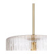 Forest 38cm Gold Pendant/Semi Flush/Semi Flush 1 x E27 Drum Ribbed Glass (B)-9