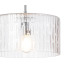 Forest 38cm Polished Chrome Pendant/Semi Flush/Semi Flush 1 x E27 Drum Ribbed Glass (B)-6