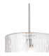 Forest 38cm Polished Chrome Pendant/Semi Flush/Semi Flush 1 x E27 Drum Ribbed Glass (B)-9