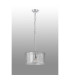 Forest 38cm Polished Chrome Pendant/Semi Flush/Semi Flush 1 x E27 Drum Ribbed Glass (B)-11