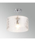Forest 38cm Polished Chrome Pendant/Semi Flush/Semi Flush 1 x E27 Drum Ribbed Glass (B)-12