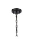 Forest 38cm Satin Black Pendant/Semi Flush/Semi Flush 1 x E27 Drum Ribbed Glass (B)-7