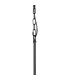 Forest 38cm Satin Black Pendant/Semi Flush/Semi Flush 1 x E27 Drum Ribbed Glass (B)-8