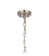 Forest 38cm Satin Nickel Pendant/Semi Flush/Semi Flush 1 x E27 Drum Ribbed Glass (B)-7