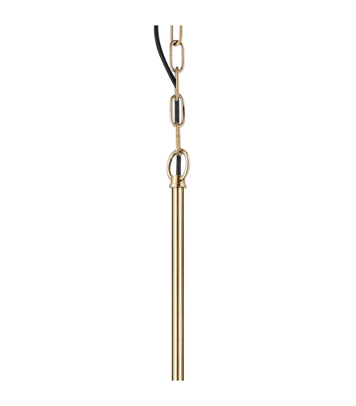 Forest Gold Pendant/Semi Flush/Semi Flush 1 x E27 Square Ribbed Glass (C)-8