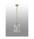 Forest Gold Pendant/Semi Flush/Semi Flush 1 x E27 Square Ribbed Glass (C)-11