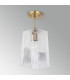 Forest Gold Pendant/Semi Flush/Semi Flush 1 x E27 Square Ribbed Glass (C)-13