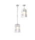 Forest Polished Chrome Pendant/Semi Flush/Semi Flush 1 x E27 Square Ribbed Glass (C)-1
