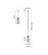 Forest Polished Chrome Pendant/Semi Flush/Semi Flush 1 x E27 Square Ribbed Glass (C)-2