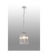 Forest Polished Chrome Pendant/Semi Flush/Semi Flush 1 x E27 Square Ribbed Glass (C)-3