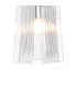 Forest Polished Chrome Pendant/Semi Flush/Semi Flush 1 x E27 Square Ribbed Glass (C)-6