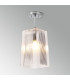 Forest Polished Chrome Pendant/Semi Flush/Semi Flush 1 x E27 Square Ribbed Glass (C)-12