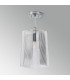 Forest Polished Chrome Pendant/Semi Flush/Semi Flush 1 x E27 Square Ribbed Glass (C)-13