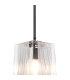 Forest 19cm Satin Black Pendant/Semi Flush/Semi Flush 1 x E27 Square Ribbed Glass (C)-9