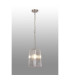 Forest Satin Nickel Pendant/Semi Flush/Semi Flush 1 x E27 Square Ribbed Glass (C)-3