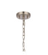 Forest Satin Nickel Pendant/Semi Flush/Semi Flush 1 x E27 Square Ribbed Glass (C)-7