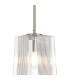Forest Satin Nickel Pendant/Semi Flush/Semi Flush 1 x E27 Square Ribbed Glass (C)-9