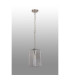 Forest Satin Nickel Pendant/Semi Flush/Semi Flush 1 x E27 Square Ribbed Glass (C)-11