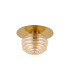 Astoria 21cm Round 1 Light Flush/Wall Light 160mm Glass Brass/Amber-4
