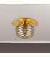 Astoria 21cm Round 1 Light Flush/Wall Light 160mm Glass Brass/Amber-8