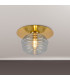 Astoria 21cm Round 1 Light Flush/Wall Light 160mm Glass Brass/Clear-3